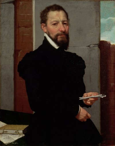 Giovanni Pietro Maffeis, Professor of Rhetoric at Genoa University and Secretary of the Republic, 1560-65 by Giovanni Battista Moroni